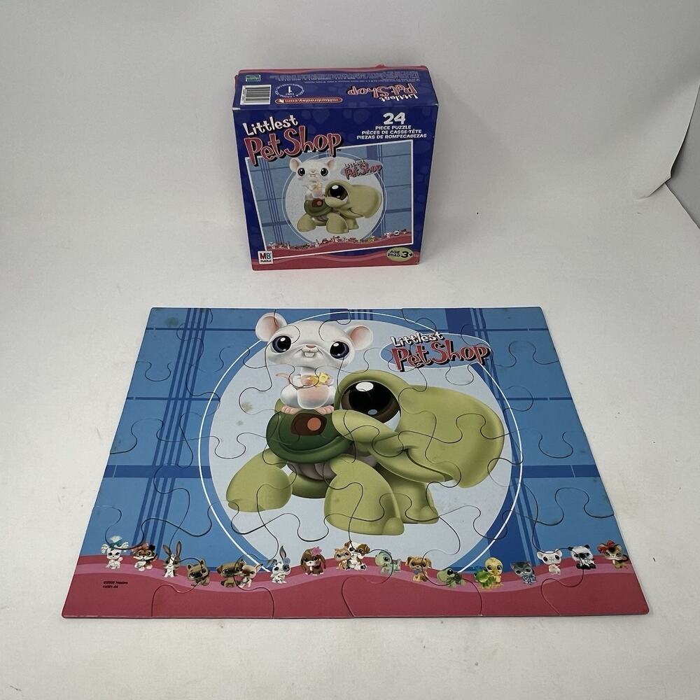 Littlest Pet Shop 24 Piece Puzzle Turtle and Mouse Milton Bradley Vintage 2005